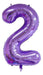 Genérica Globo Numero Violeta 40 Cm 3