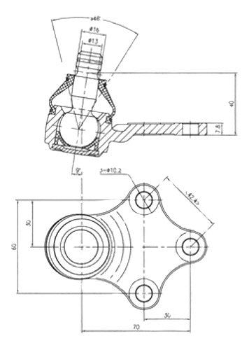 Rotula Inferior (corta 16mm) Ayd Citroen Berlingo 96-02 0