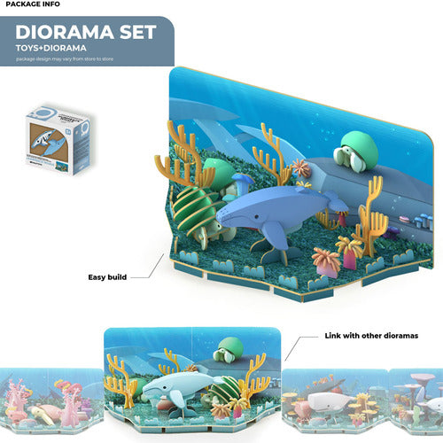 Wabro Halftoys Ocean Playset 16cm Series Ballena Jorobada 4