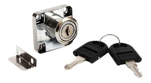 Bronzen Square Base Cylinder Lock 22 mm Hermandadas 0