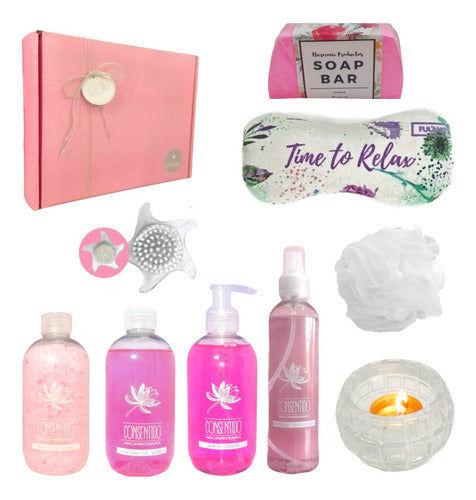 Zen Spa Roses Aromatherapy Gift Box Set Kit N04 - Happy Day - Aromas Caja Regalo Mujer Zen Spa Rosas Set Kit N04 Feliz Día