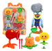 Plantas Vs Zombies 4 Figuras Con Mochila Set#1 0