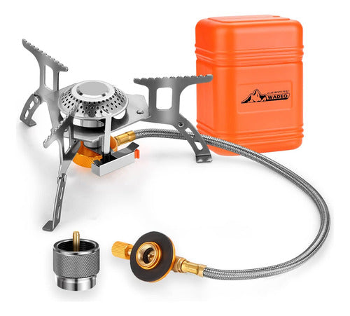 Wadeo Portable Camping Gas Stove with Case 0