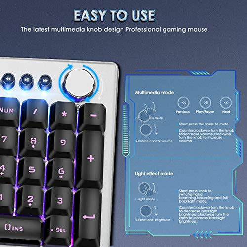 Beastron RGB Backlit Gaming Keyboard with Mouse and Mousepad Set 1