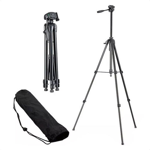 Tripode Camara Foto Video Reflex Con Bolso Aluminio Plegable 0