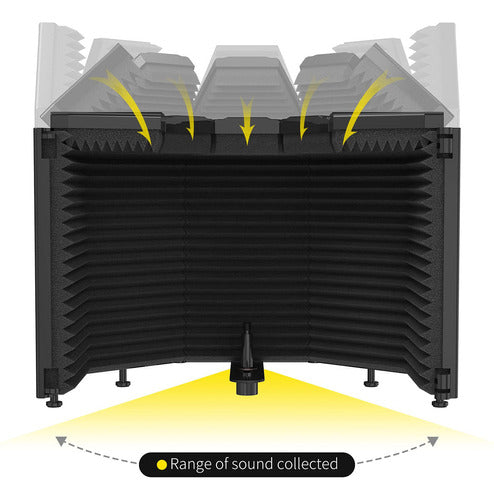 Xtuga Escudo De Aislamiento De Microfono De Grabacion Con Fi 1