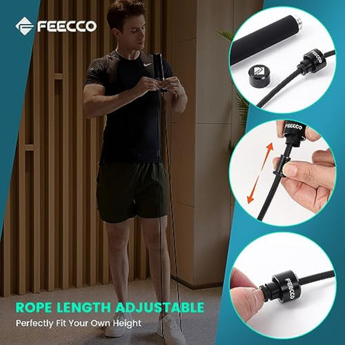FEECCO - Weighted Jump Rope - 1/2 Pound 3