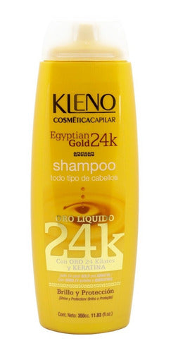 Kleno Egyptian Gold 24K Shampoo Brillo Y Proteccion 350ml 0