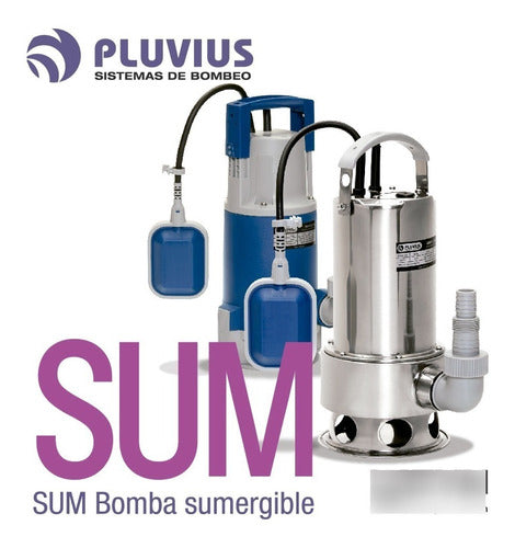 Pluvius Bomba Sumergible Desagote 550 W Agua Limpia SUML550 1