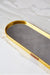 Binah Deco Gold Oval Mirror & Aluminum Tray 3