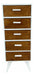Solid Pine Wood 5-Drawer Chest of Drawers Chifforobe 40 cm 0