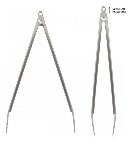 FC Multi-Purpose Kitchen Tongs 40cm Stainless Steel 1