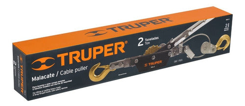 Truper Malacate Sacapeludo Palanca 2 Tonelada Linga 1,95 Mts 1