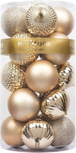 KI Store Champagne Christmas Balls 20pcs 0