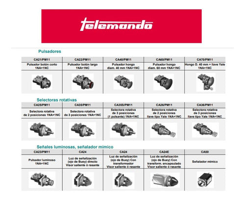 Telemando Selectora Telemando 3 Posiciones Ca35/pm11 1na+1nc 911-178 1