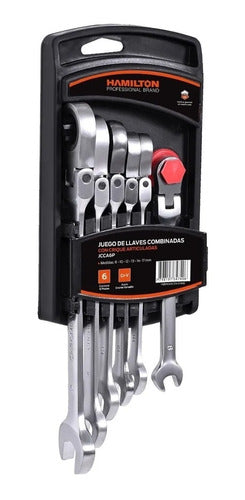 Hamilton Set of 6 Combination Wrenches with Ratchet JCCA6P 0