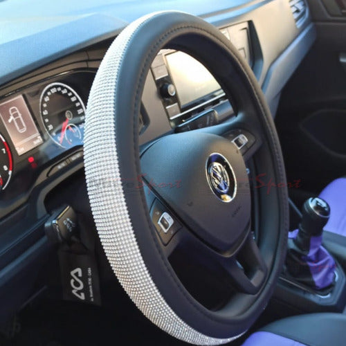 Black Shiny Steering Wheel Cover + Belt + Shf Knob Cover Set - Vw Up 2