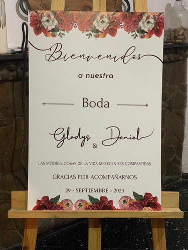 InvitacionesFangus_uy Cartel De Bienvenida Boda Bautismo 15 Años Fiestas Eventos 7