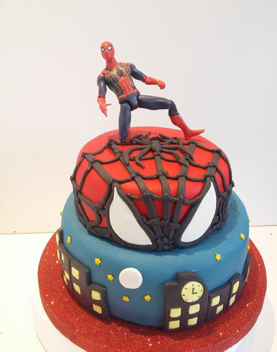 Pasteleria Prut Torta Decorada Infantil Hombre Araña Con Muñeco Avengers 4