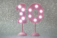 LED Lighted Number 0 for Cake Decoration - Luminous Pink Cake Topper 3