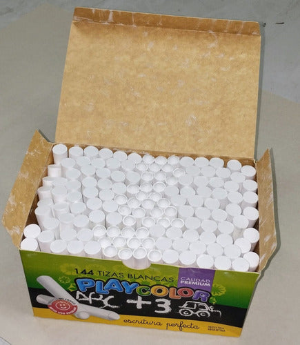 PlayColor White Chalks X 144 U in Box - Wholesale 1