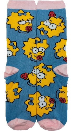 The Simpsons Long Socks Maggie Simpson Face Designs 0