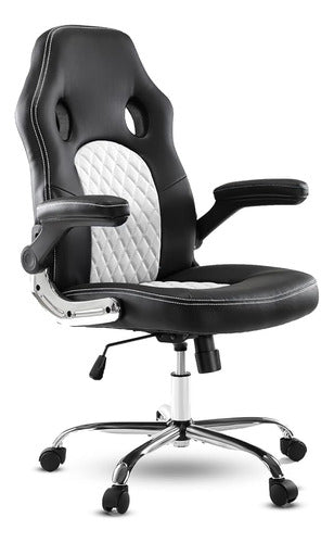 ~? Jhk 3-9-7 Gaming Office Desk Chair, Blanco + Negro 1