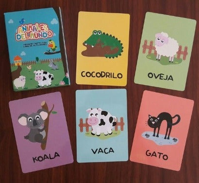 Juego De Cartas + Libro D Actividades Animales Del Mundo X50 2