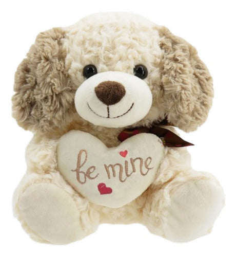 Importado TWS Cute Romantic Embroidered Heart Plush Dog 0