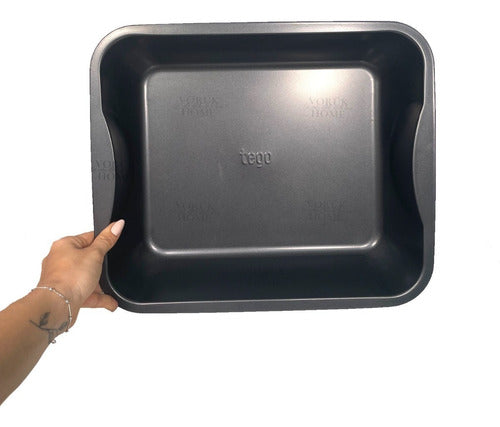 Tego Deep Baking Pan 39.5 Non-Stick Carbon Steel Black 2