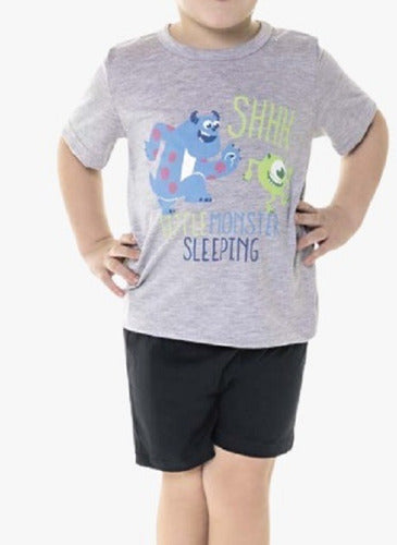 Disney Pijama Infantil Remera/ Short Estampa Monster 20516 0