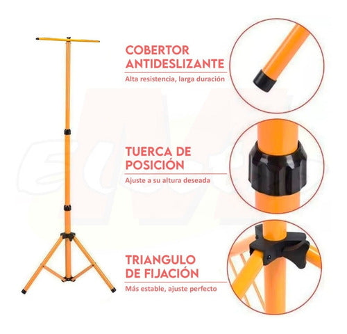 Tripode Doble Para Proyector Led 1.6mts Envio Electro Medina 2