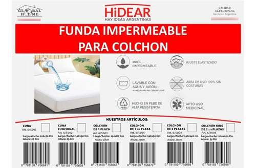 Cubre Colchón Impermeable Funda Protectora De 1 Plaza Y 1/2 6