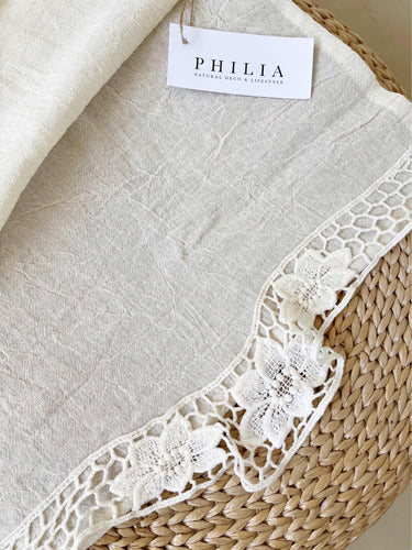 Philia.naturaldeco Camino De Mesa Guipiur Color Natural - 225x40 Cm 6