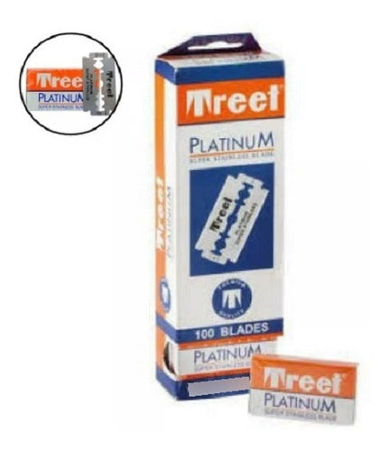 Hojas De Afeitar Doble Filo Treet Platinum - 200 Unid. 1