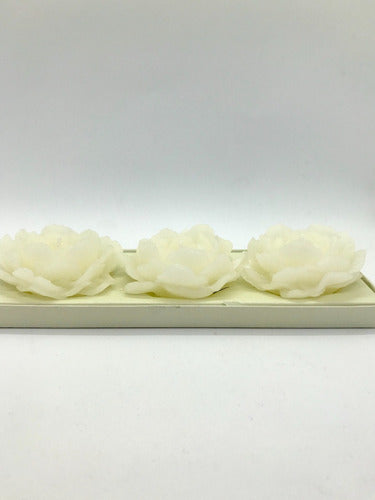 Flor Deco Floating Flower Candles Pack of 3 - Exclusive Decorative Elegance 3