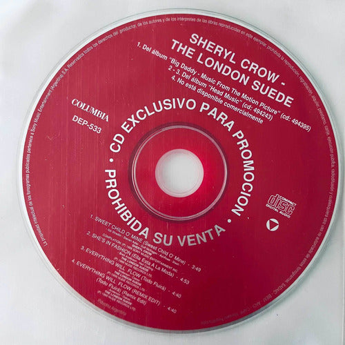 Sheryl Crow - The London Suede CD Single Promo New 0