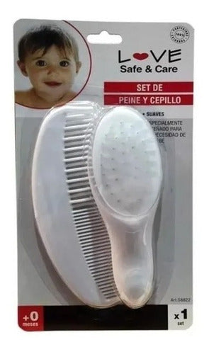Love 2-Piece Baby Care Set with Comb and Brush 0