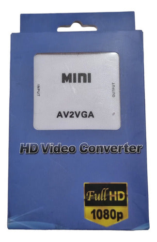 Generic RCA to VGA Mini AV to VGA Audio and Video 1080P Munro 2