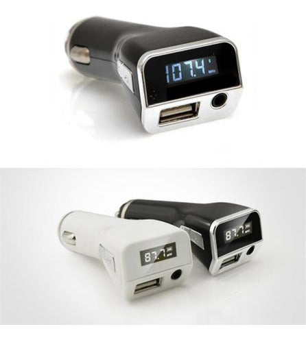 2.1a Nuevo Usb Coche Cargador Coche Mp3 Fm Transmisor De 3,5 1