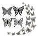 Iinuu 3D Decorative Butterfly Stickers Violet X 48u 0