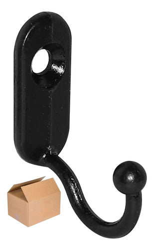 Cima Mini Hook Key Rack Zamak Black 0