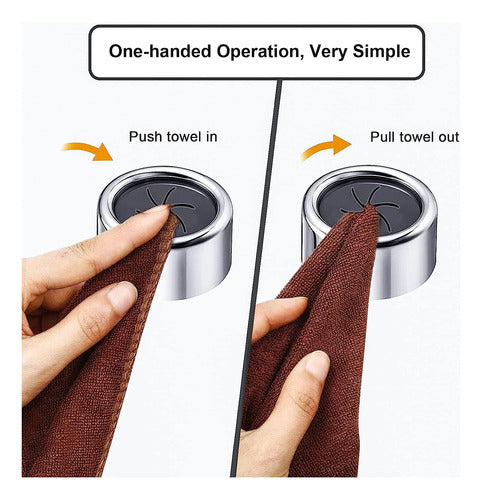 Eiqer 4 Pack Kitchen Towel Holder Self Adhesive Wall Dish Towel Hook Silver 1