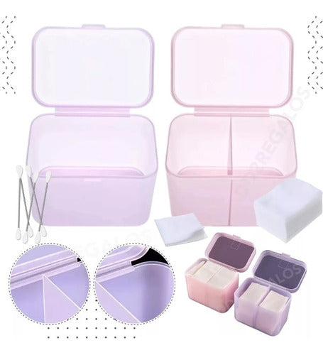 DD2 Manicure Organizer for Cotton Swabs and Wipes - 2 Compartment 0