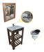Bathroom Vanity Set 50cm Wood Stand + Sink + Faucet & Mirror 20