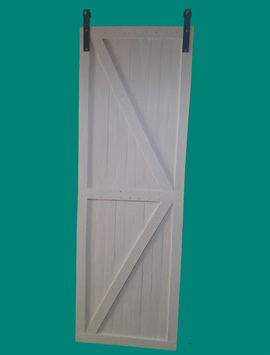 Recycled Pallet Barn Door Kit 2.10 x 0.70 Painted White 2