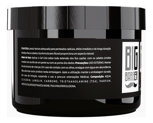 Gel Cola Black Big Barber 300g Pigmentado Atacado 24 Unidade 6