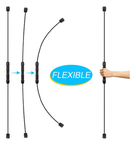 Flexi Bar Barra Vibradora Entrenamiento Abdominales Espalda 7