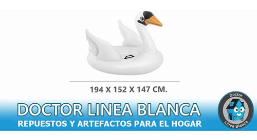 Mega Cisne 194x152x147 Cm. Intex + Inflador 1