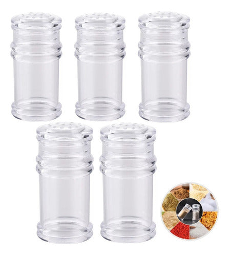 JAI BAZAR Acrylic Salt and Pepper Shaker Set x 5 - 11x5cm 0